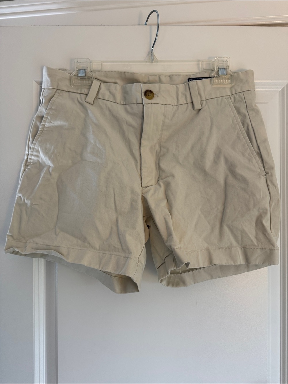 Vineyard Vines Khaki Flat Front Cotton Shorts